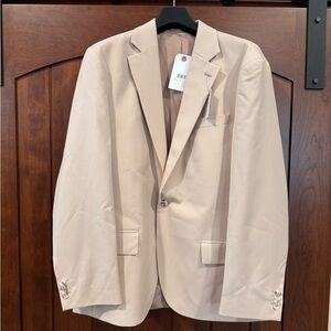 NWT Topman Tan Relaxed Single-Button Blazer